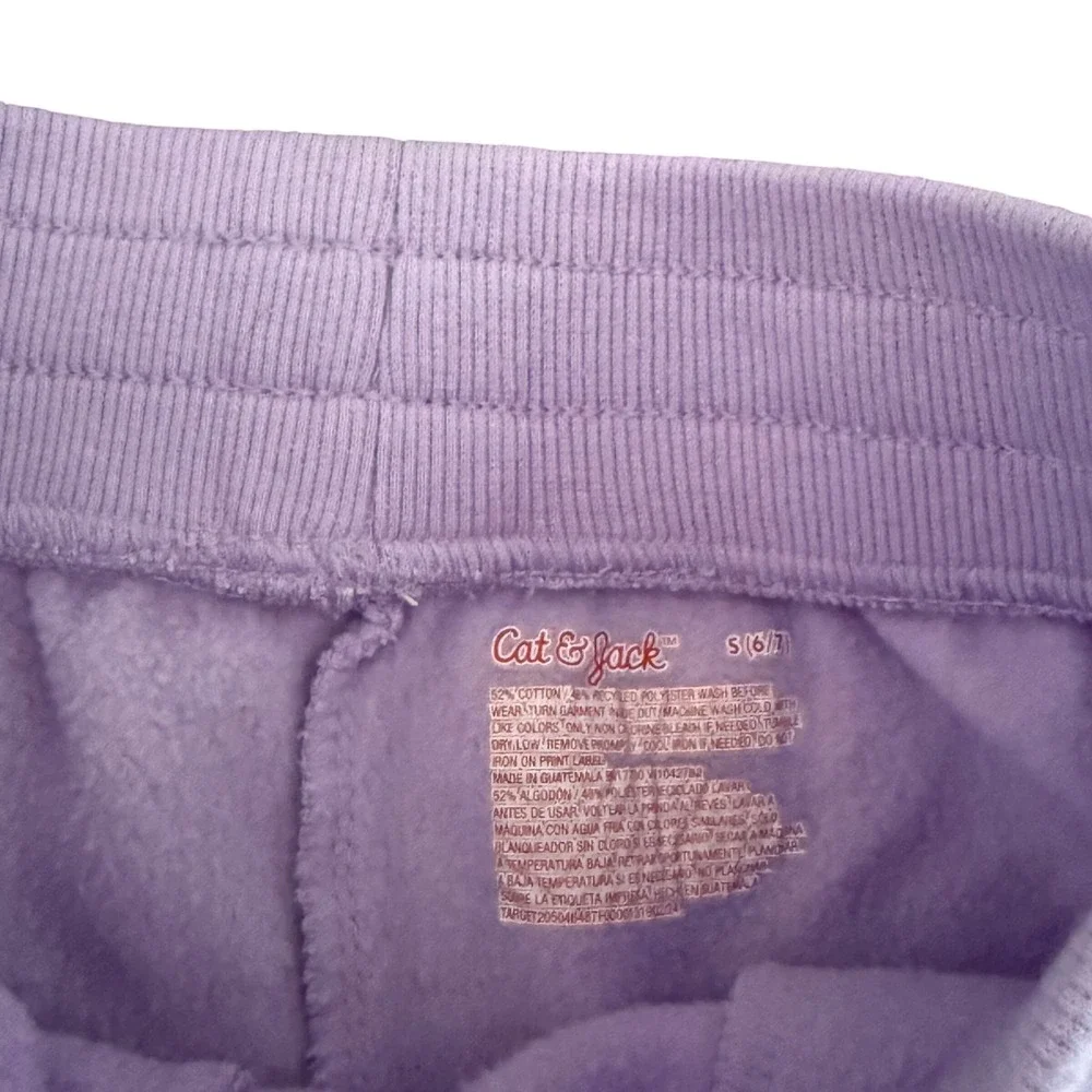 Cat Jack Toddler‎ Girls Lavender Cloth Shorts Drawstring Pockets Size S 6/7